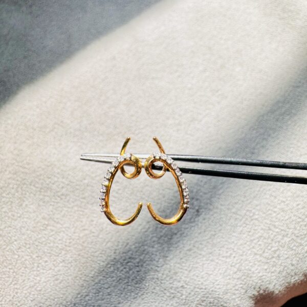 14K Lab Grown Diamond Curve Earrings