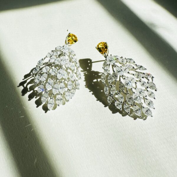 Pear Marquise Cut Diamond Cocktail Earrings,Marquise Earrings