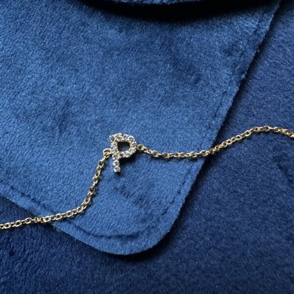 ‘P’ Letter Initial Bracelet