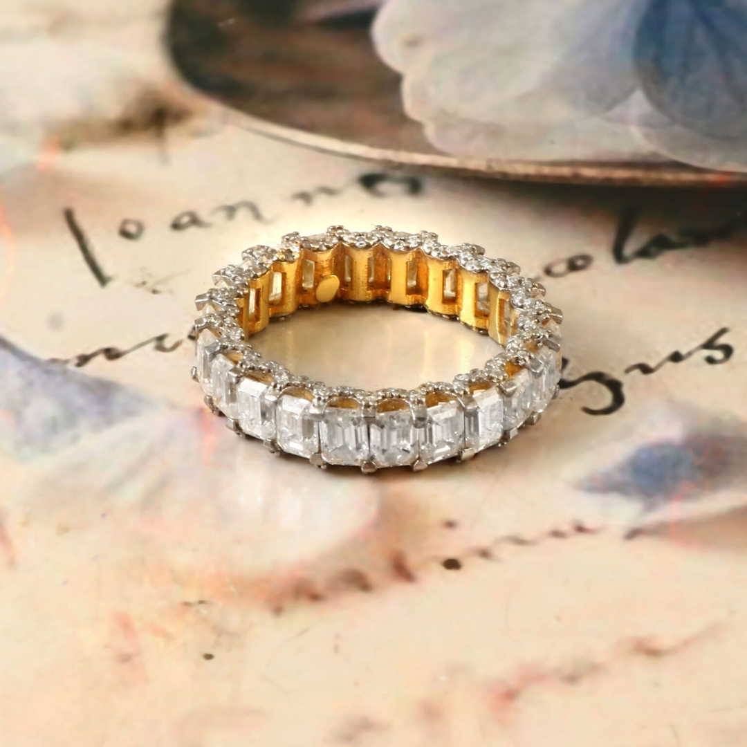 14k lab grown diamond octagon full eternity ring wedding band stack 14k lab grown diamond octagon full eternity ring wedding band stack