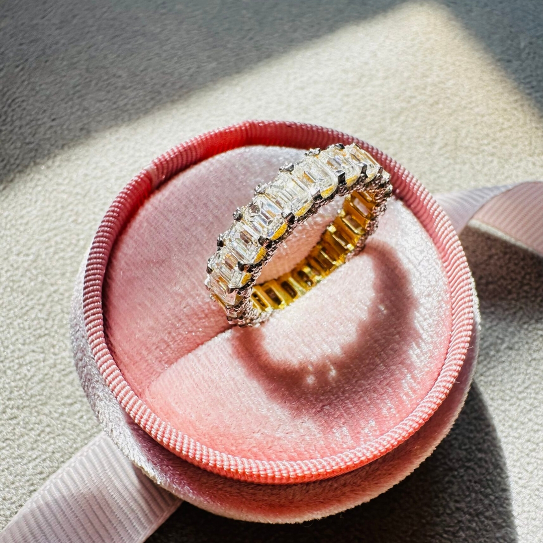 14k lab grown diamond octagon full eternity ring wedding band stack 14k lab grown diamond octagon full eternity ring wedding band stack