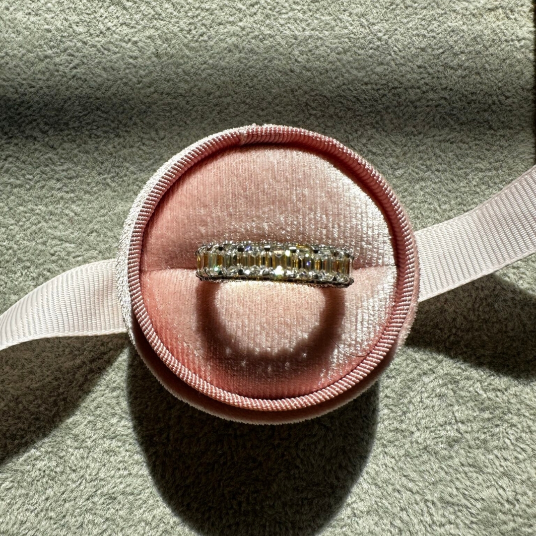 14k lab grown diamond octagon full eternity ring wedding band stack 14k lab grown diamond octagon full eternity ring wedding band stack