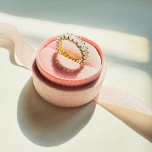 14k lab grown diamond octagon full eternity ring wedding band stack