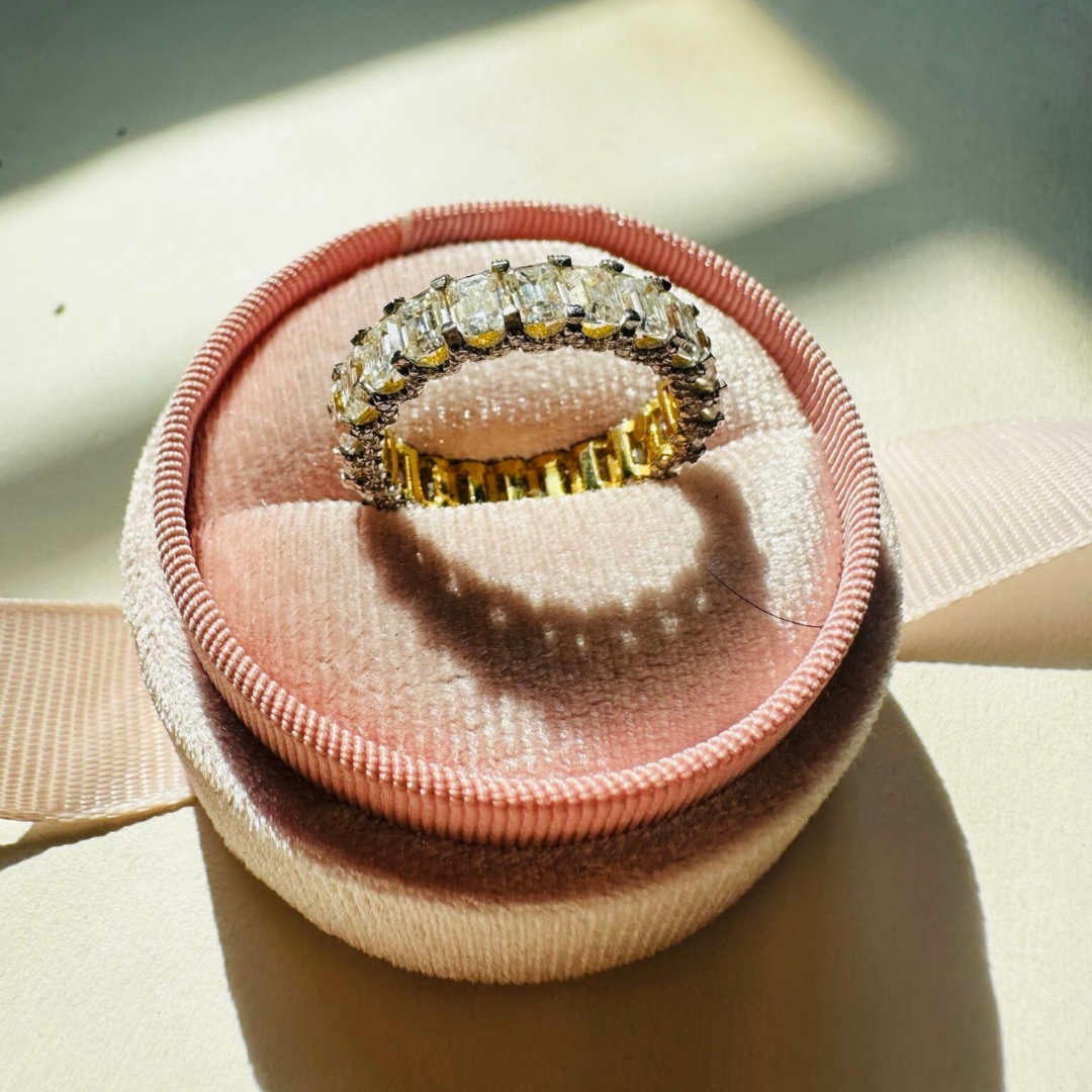 14k lab grown diamond octagon full eternity ring wedding band stack 14k lab grown diamond octagon full eternity ring wedding band stack