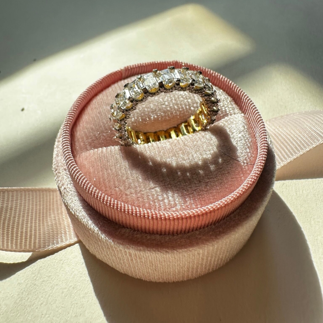 14k lab grown diamond octagon full eternity ring wedding band stack 14k lab grown diamond octagon full eternity ring wedding band stack