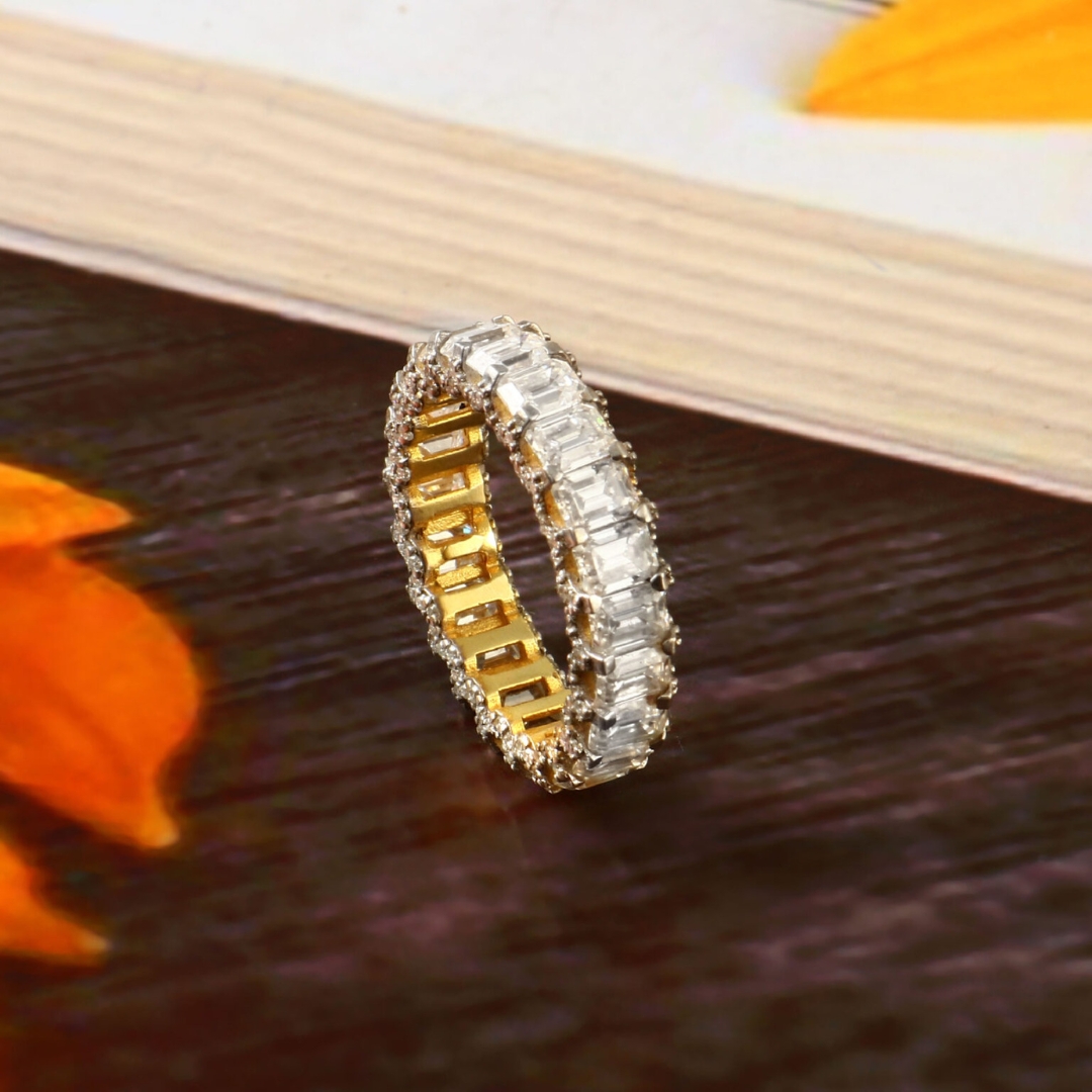 14k lab grown diamond octagon full eternity ring wedding band stack 14k lab grown diamond octagon full eternity ring wedding band stack