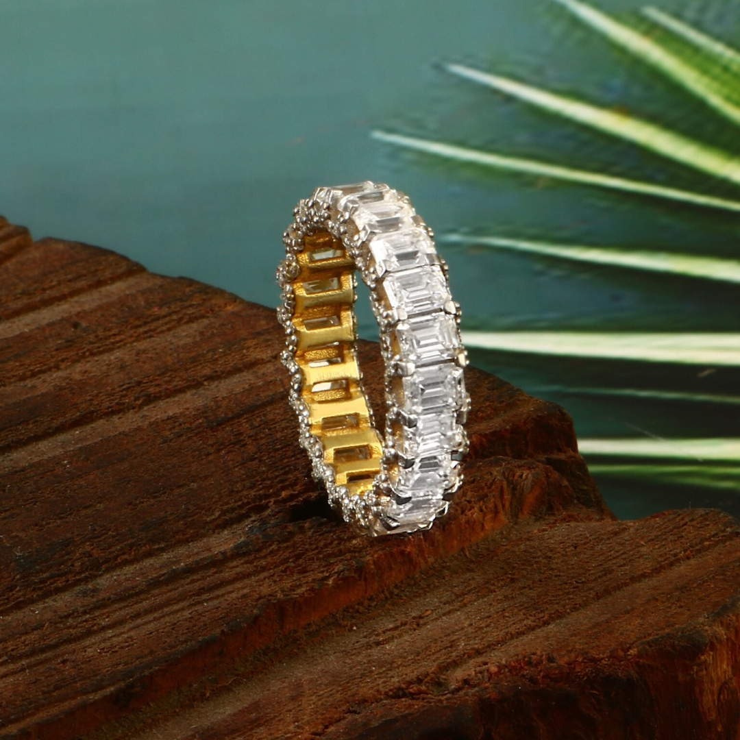 14k lab grown diamond octagon full eternity ring wedding band stack 14k lab grown diamond octagon full eternity ring wedding band stack