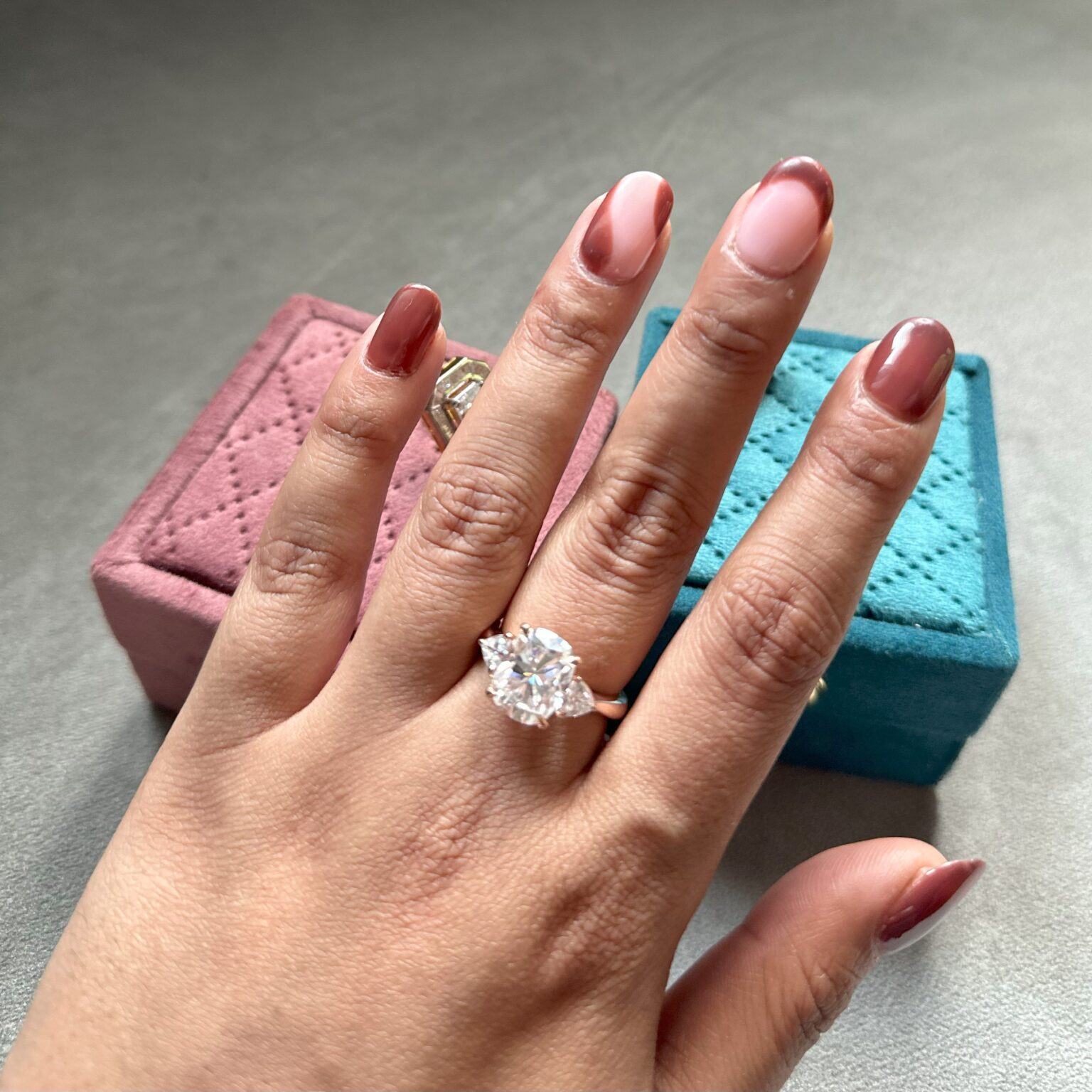 18k rose gold cushion cut moissanite ring 18k rose gold cushion cut moissanite ring