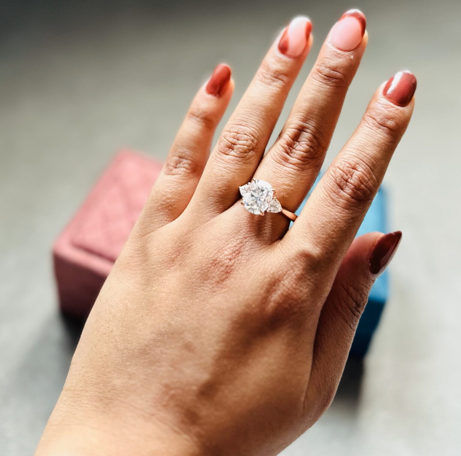 18k rose gold cushion cut moissanite ring 18k rose gold cushion cut moissanite ring