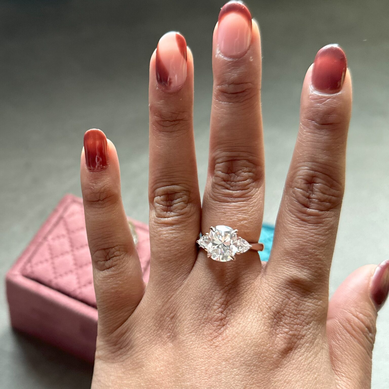 18k rose gold cushion cut moissanite ring 18k rose gold cushion cut moissanite ring