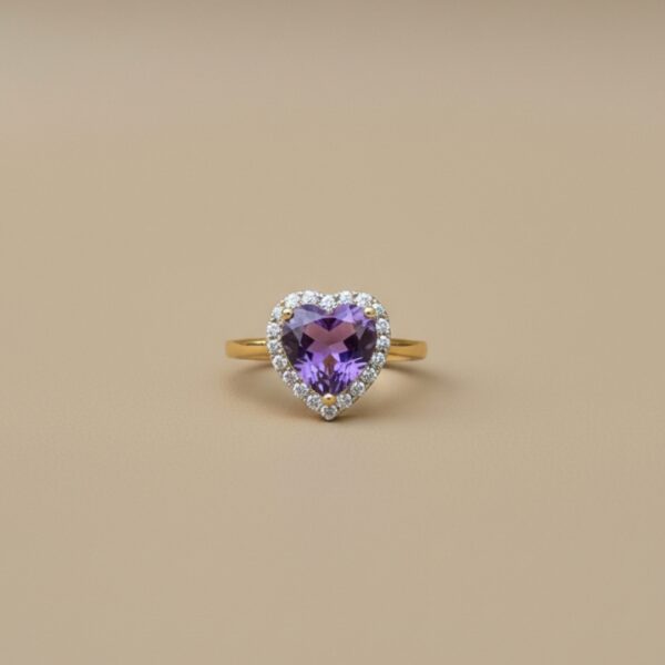 Amethyst Heart Ring