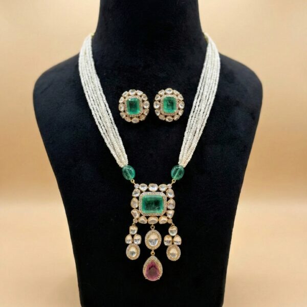 Emerald Octagon Necklace Set