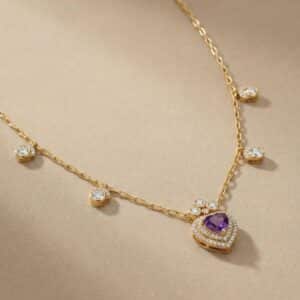 heart amethyst pendant