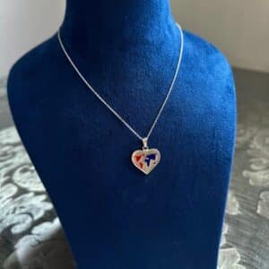 heart world map pendant