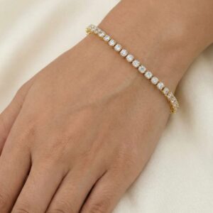 round solitaire tennis bracelet