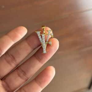 V&F Diamond Initial Pendant