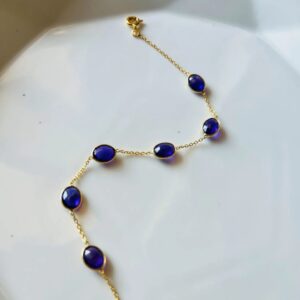 blue sapphire minimal bracelet