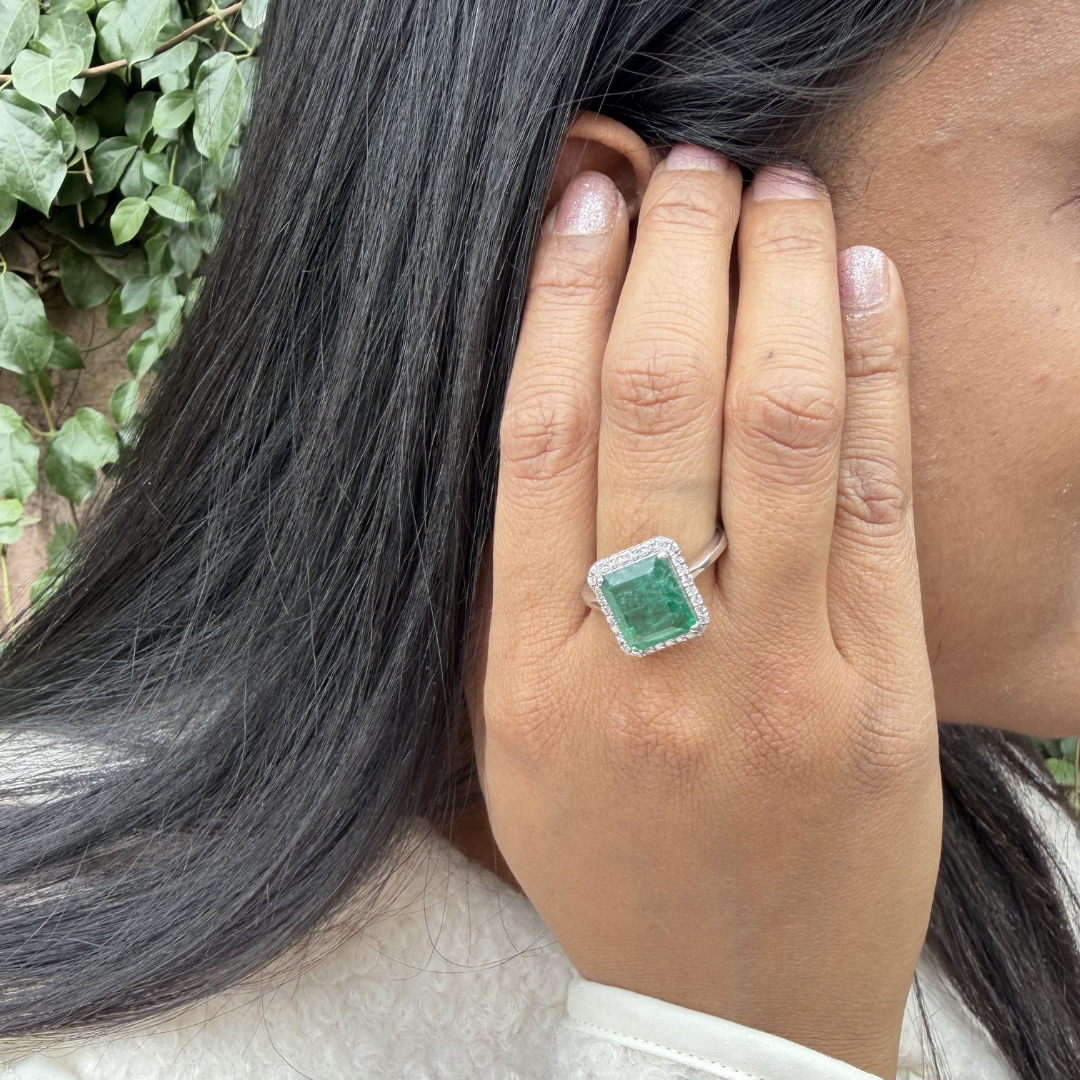 emerald octagon diamond ring emerald octagon diamond ring