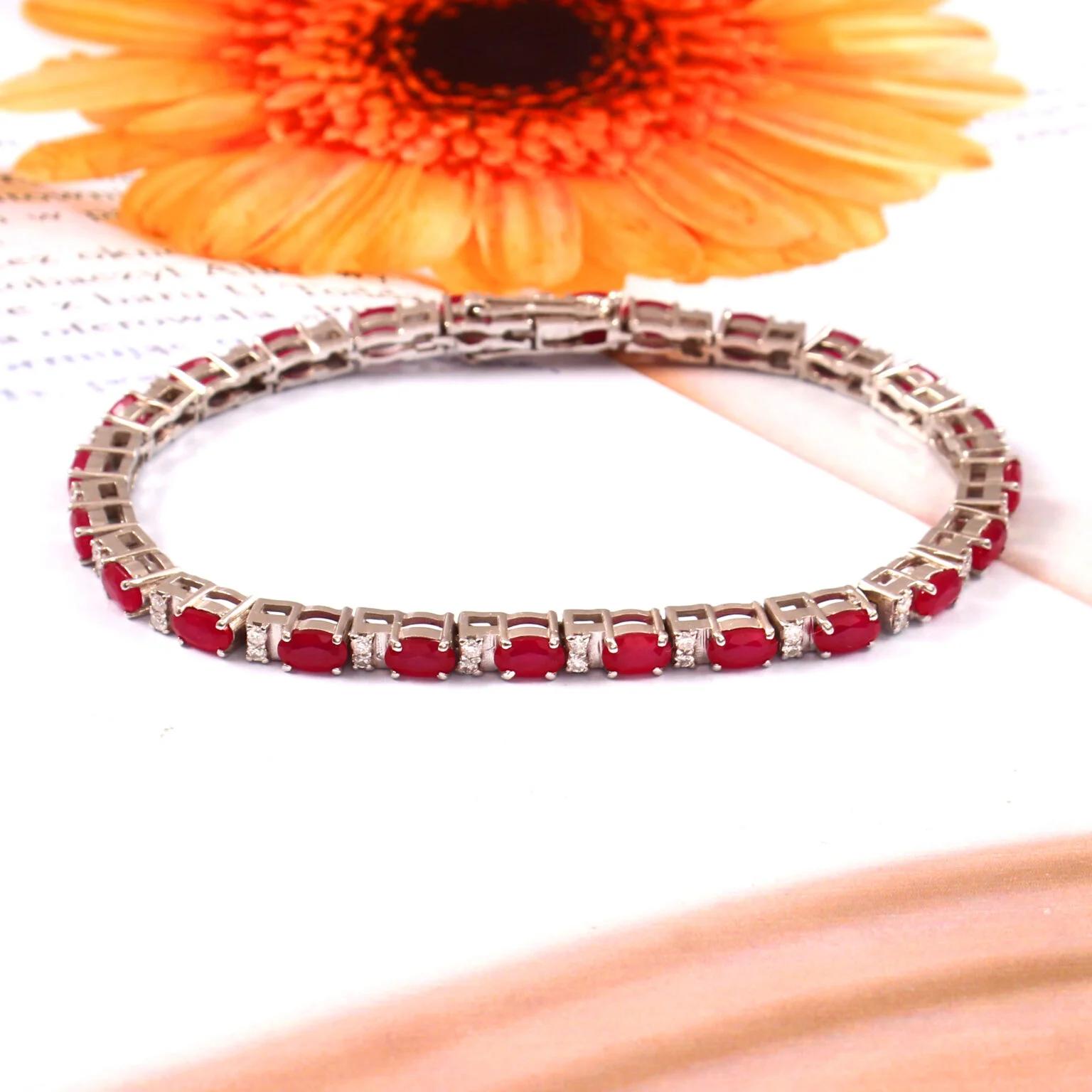 ruby & diamond garland eternity bracelet ruby & diamond garland eternity bracelet