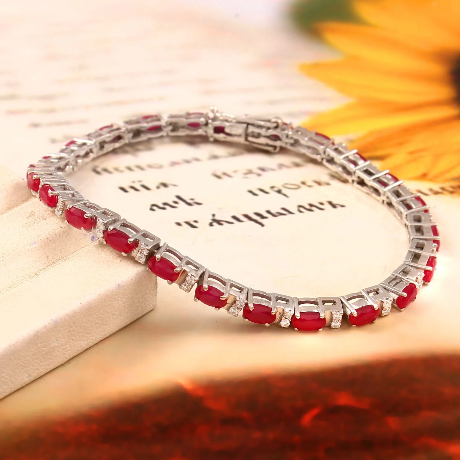 ruby & diamond garland eternity bracelet ruby & diamond garland eternity bracelet