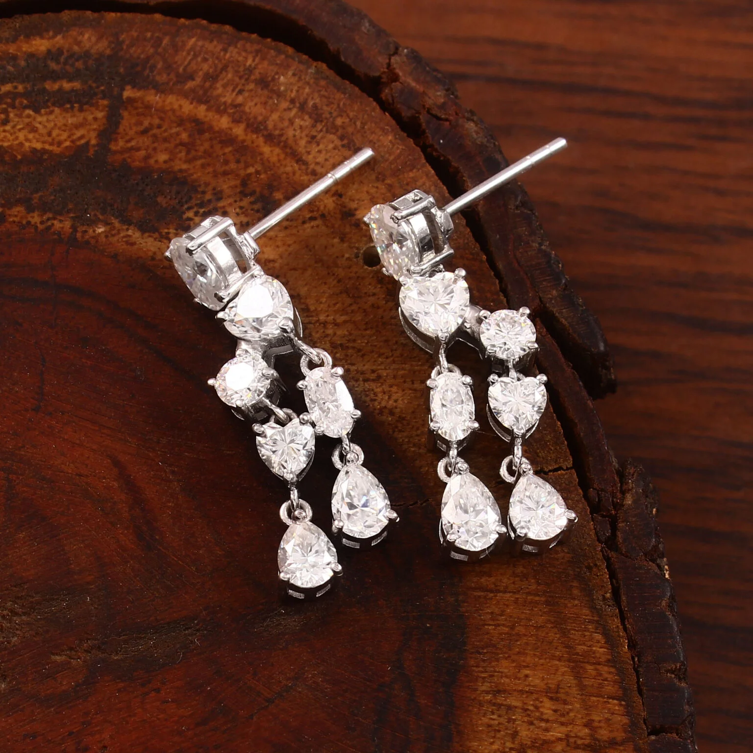 multi shape diamond earrings multi shape diamond earrings