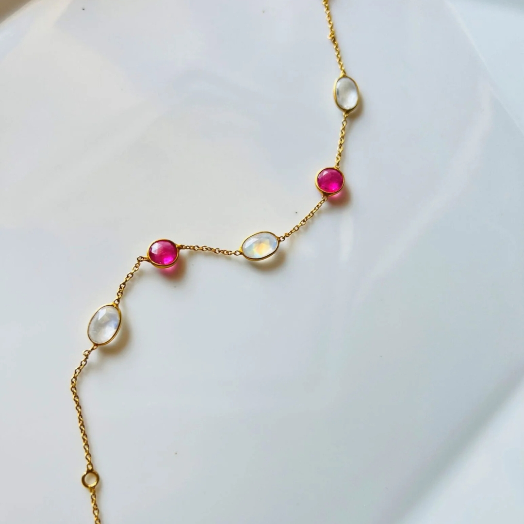 iolite and pink tourmaline bracelet iolite and pink tourmaline bracelet