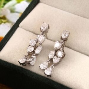 multi shapediamond drop earrings