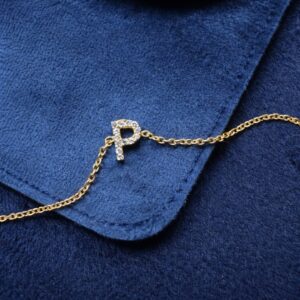 'p' letter initial bracelet