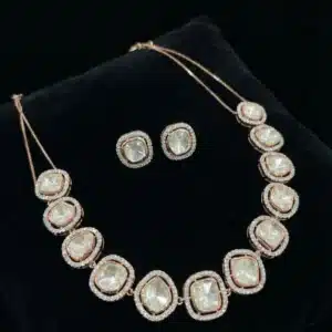 solitaire polki necklace