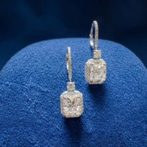 radiant cut hoop earrings