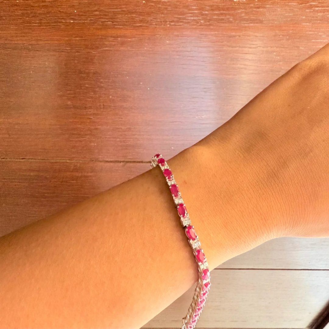 ruby & diamond garland eternity bracelet ruby & diamond garland eternity bracelet