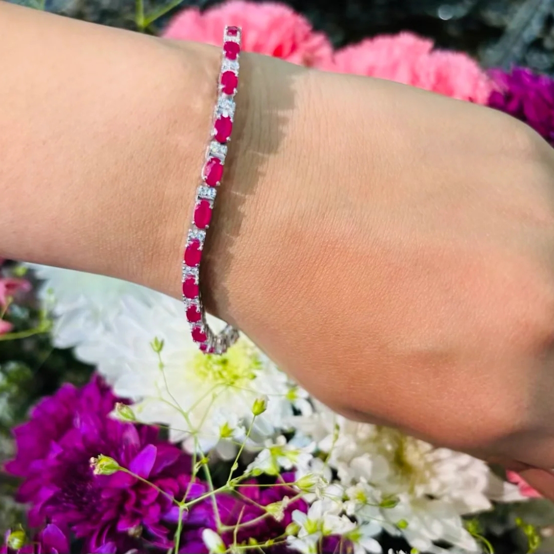 ruby & diamond garland eternity bracelet ruby & diamond garland eternity bracelet