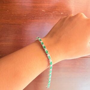 tsavorite & diamond eternity bracelet