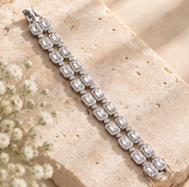 octagon cut moissanite diamond bracelet octagon cut moissanite diamond bracelet