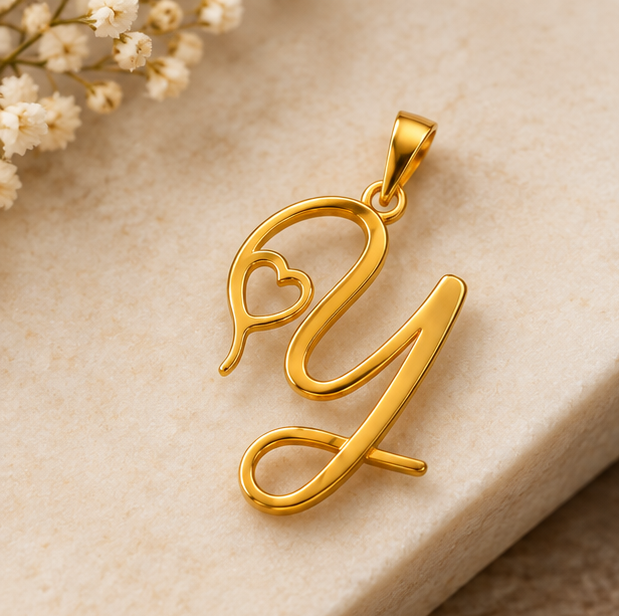 18k gold 'y' letter pendant 18k gold 'y' letter pendant