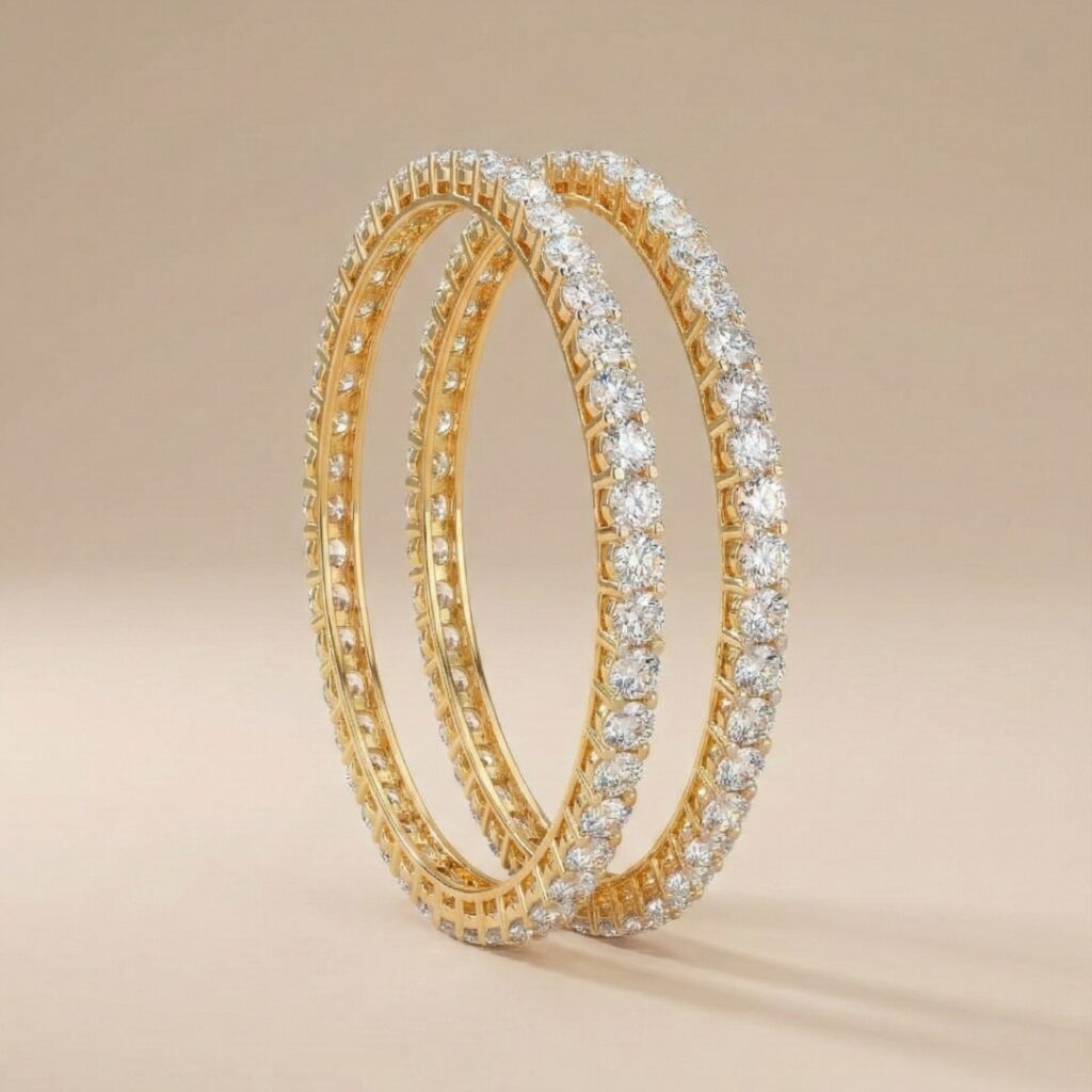 eternal spark lab grown diamond bangles