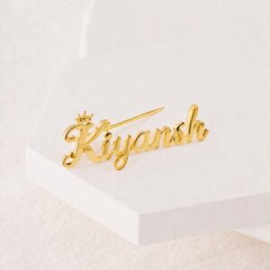 name letter brooch