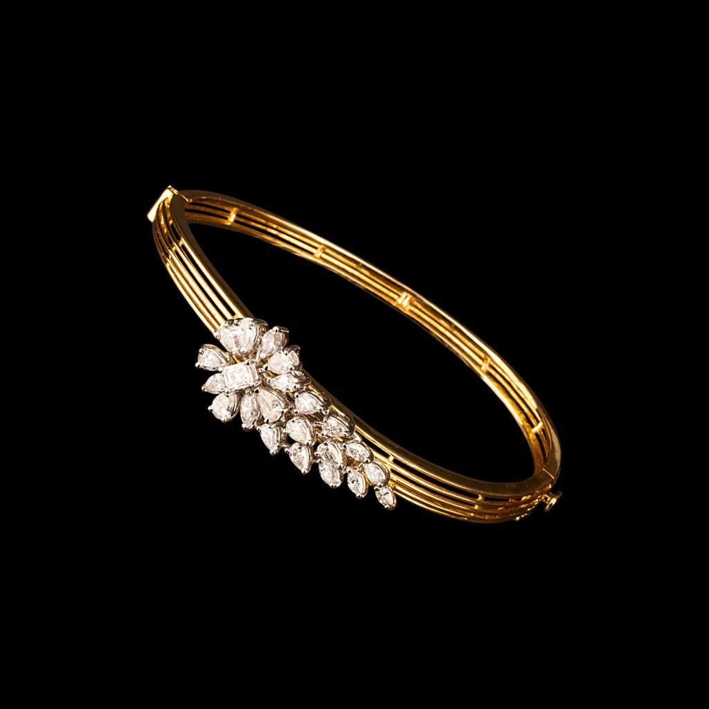 floral elegance diamond bracelet