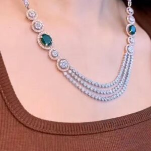 emerald oval diamond earrings