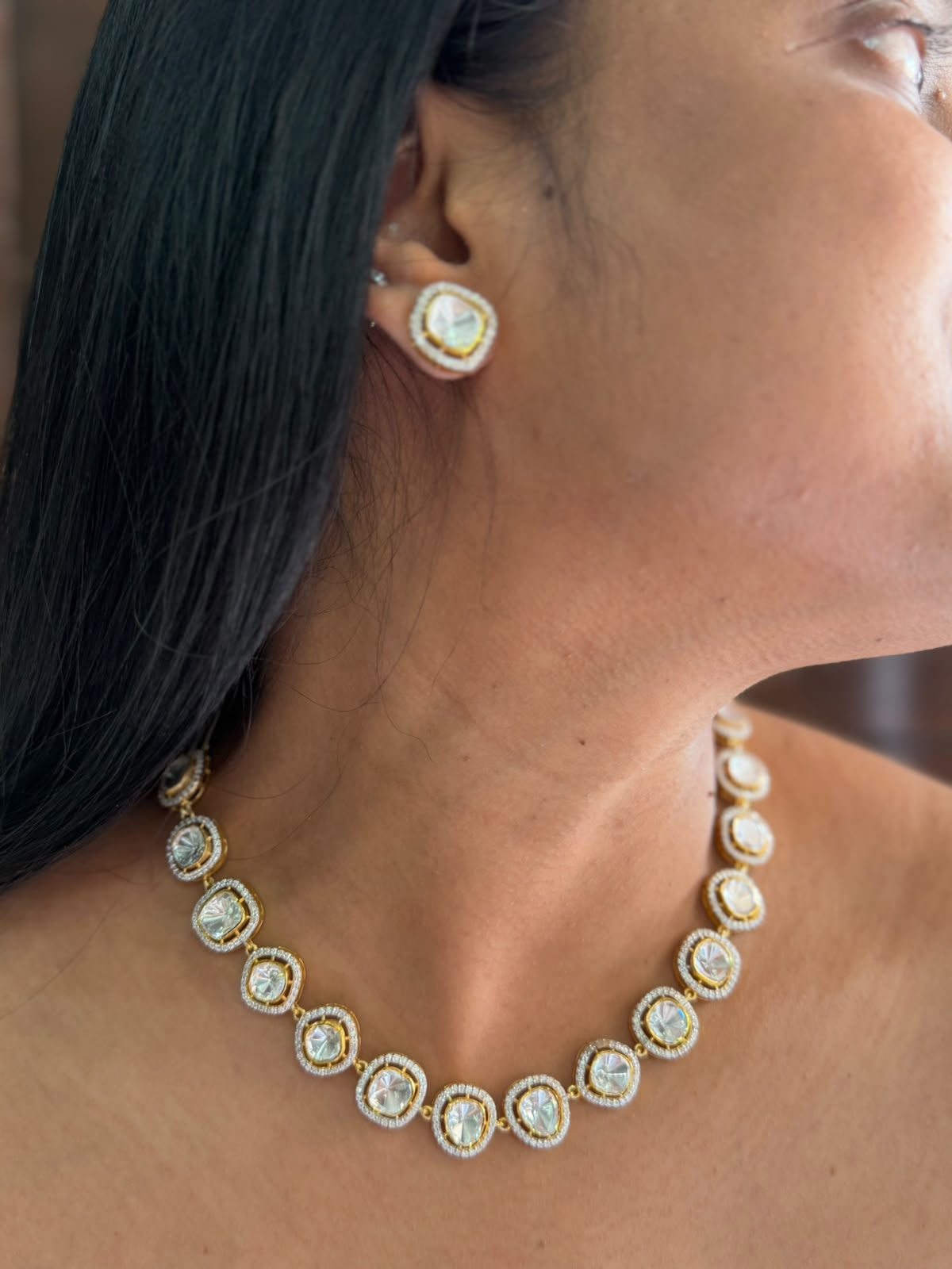 polki solitaire necklace polki solitaire necklace