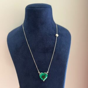 emerald heart pendant