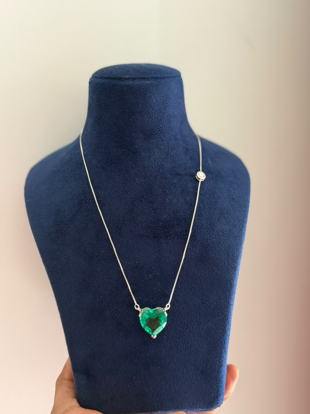 emerald heart pendant