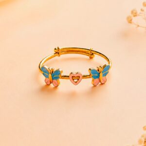 butterfly heart silver kada