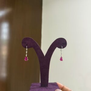 18k ruby diamond earrings