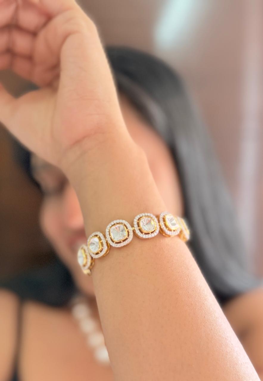 polki solitaire bracelet polki solitaire bracelet
