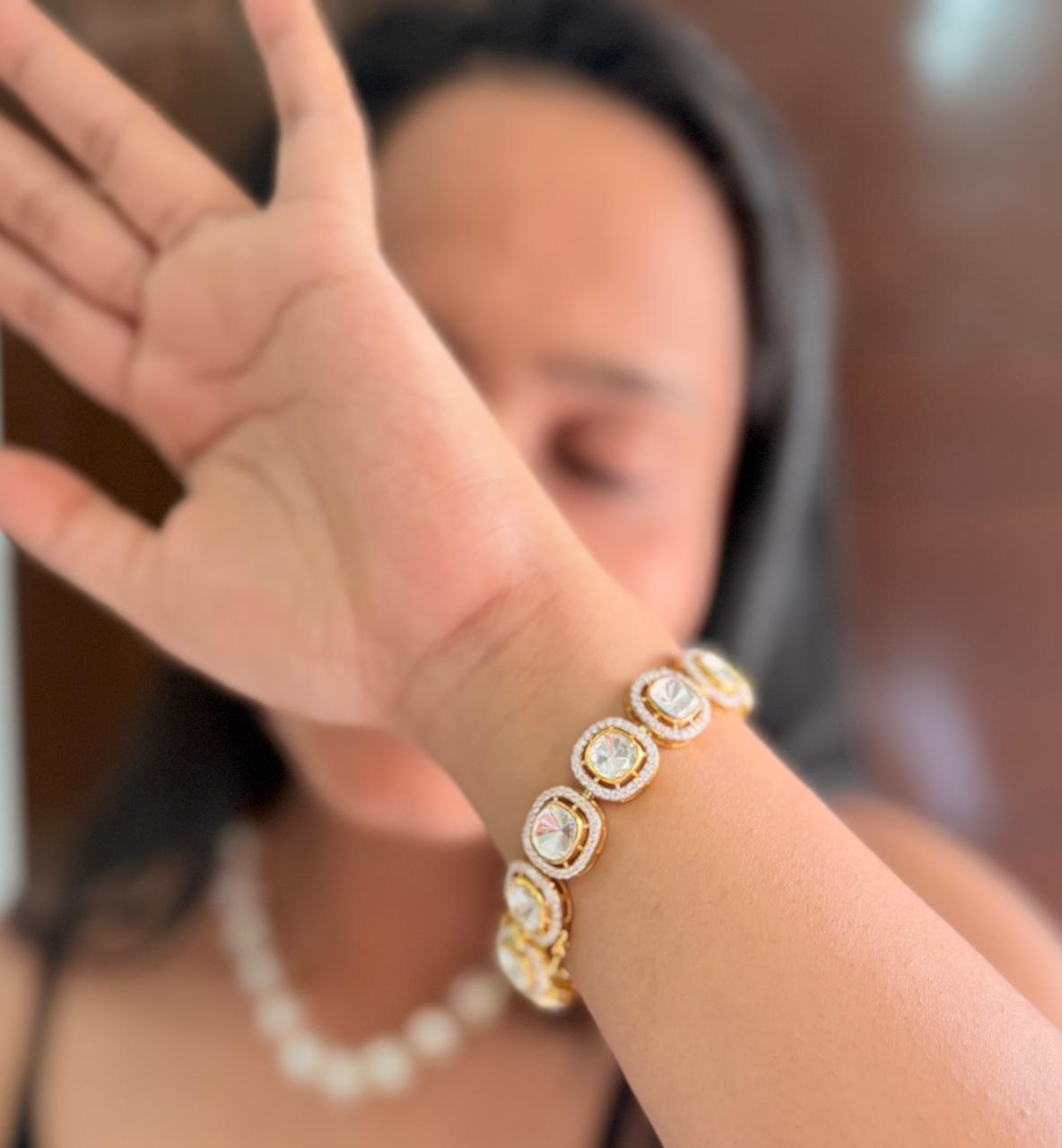 polki solitaire bracelet