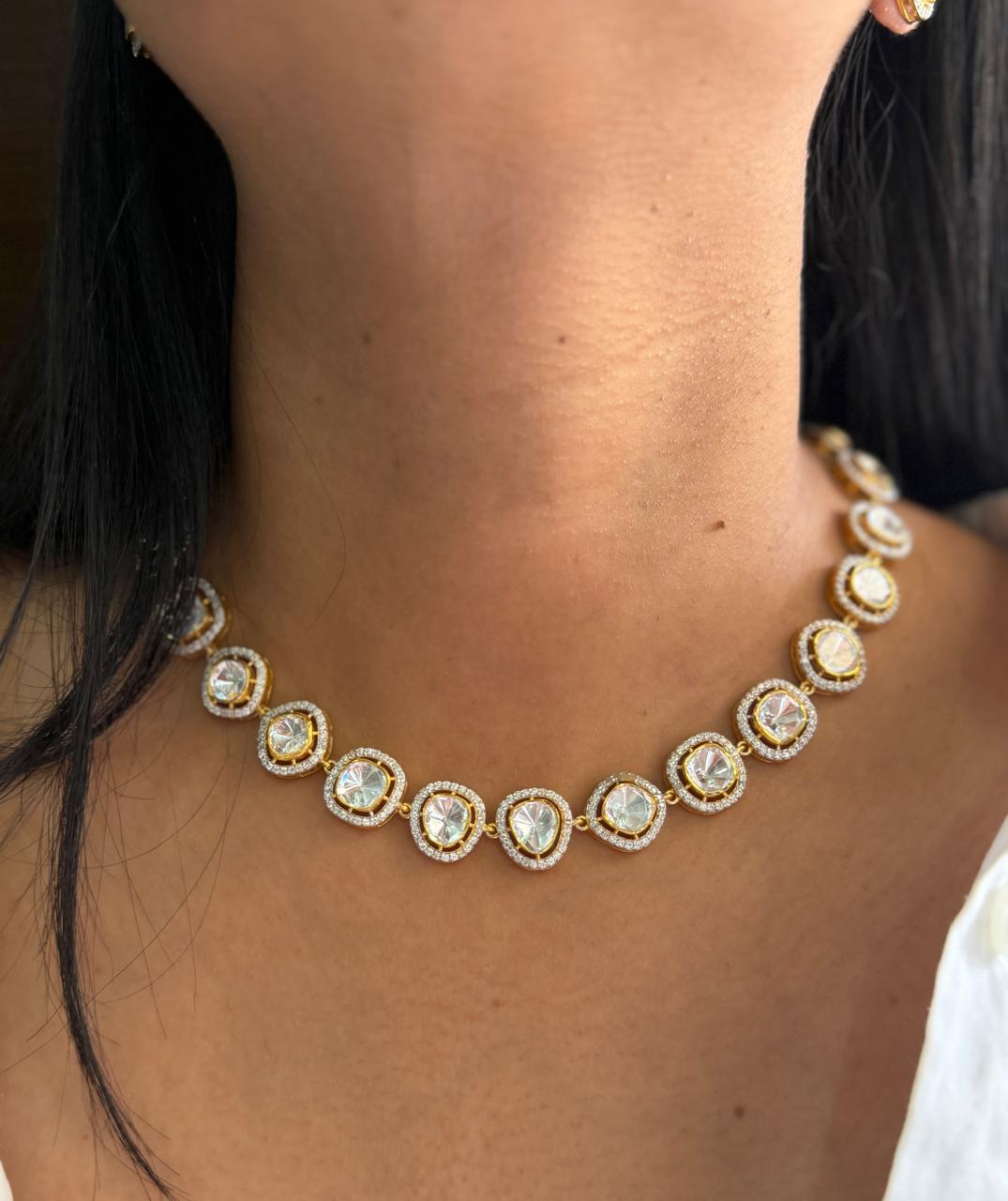 polki solitaire necklace polki solitaire necklace