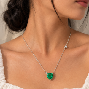 emerald heart pendant