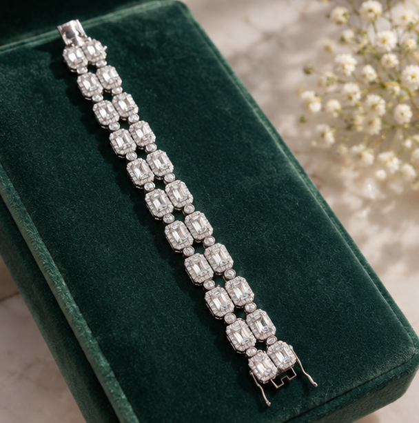 octagon cut moissanite diamond bracelet octagon cut moissanite diamond bracelet
