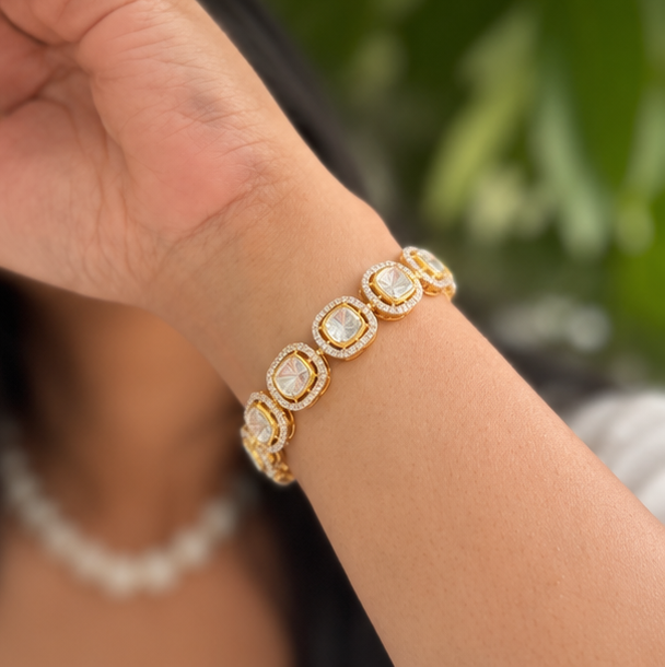polki solitaire bracelet